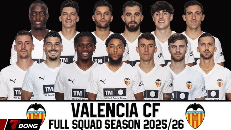 Đội hình hiện tại của Valencia